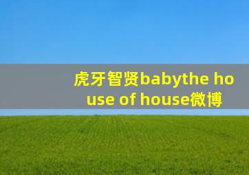 虎牙智贤babythe house of house微博